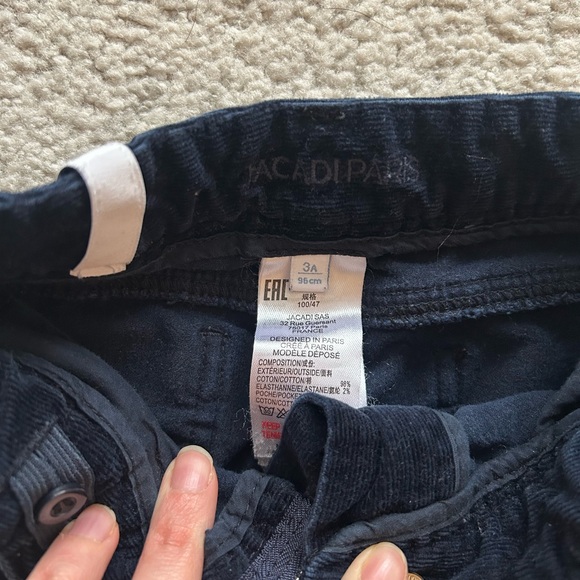 Jacadi Dark Blue Corduroy Trousers - Picture 2 of 3